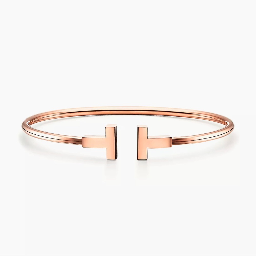 Tiffany T Rose Gold Wire Bracelet